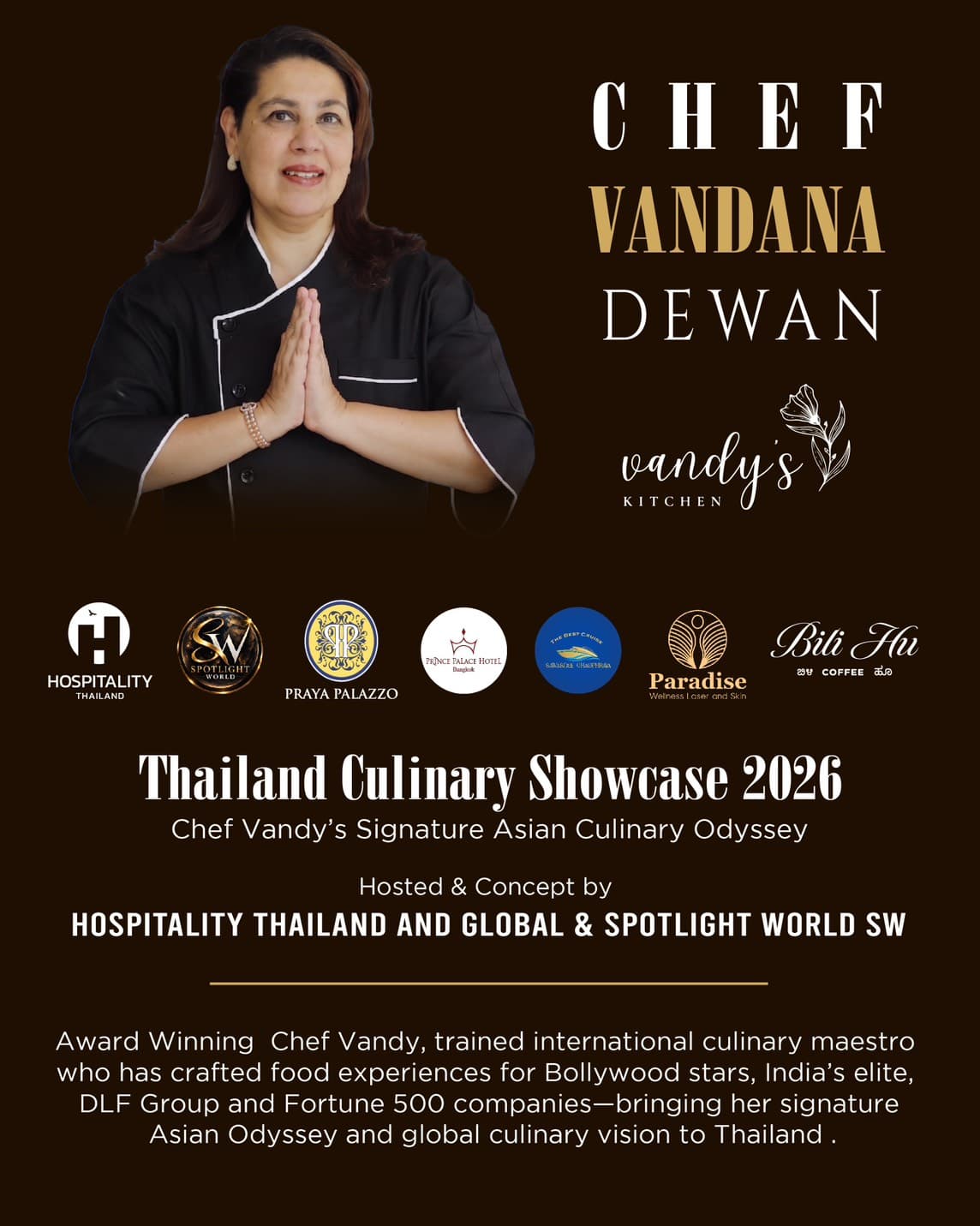 Welcoming Chef Vandana Dewan to Thailand: Thailand Culinary Showcase 2026